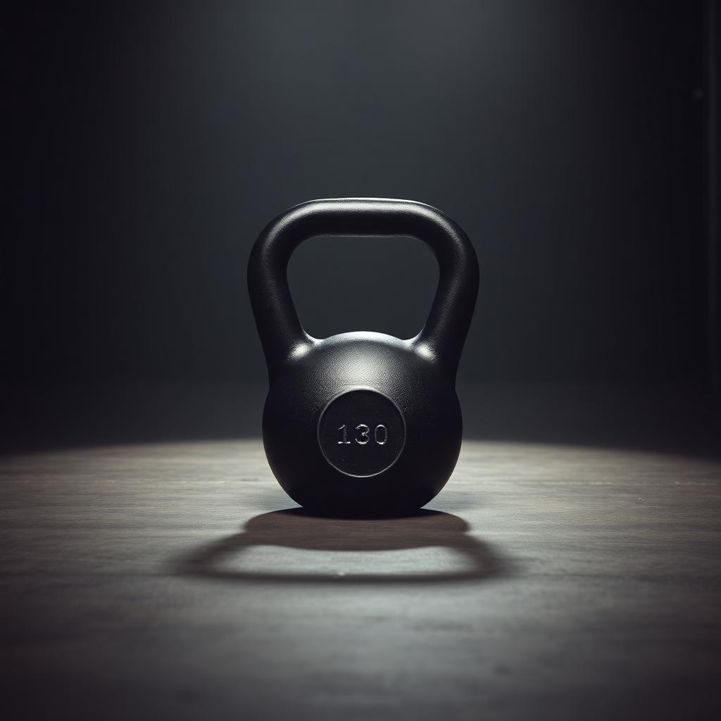 Athlete performing a deadlift with a heavy kettlebell.